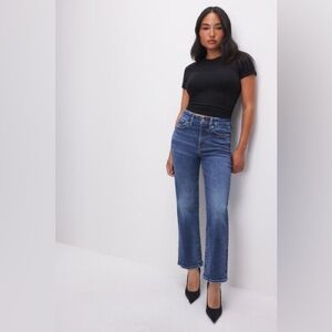 Good American Always Fits Good Petite Straight Jeans
